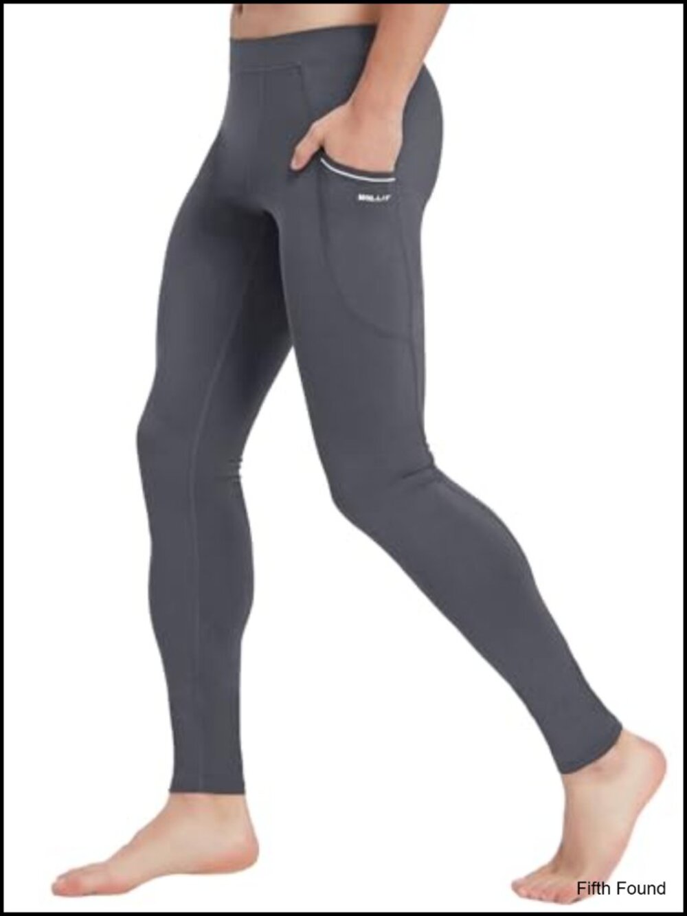 Men's Yoga Workout Leggings Quick Dry Running Tights with Pockets Stretch